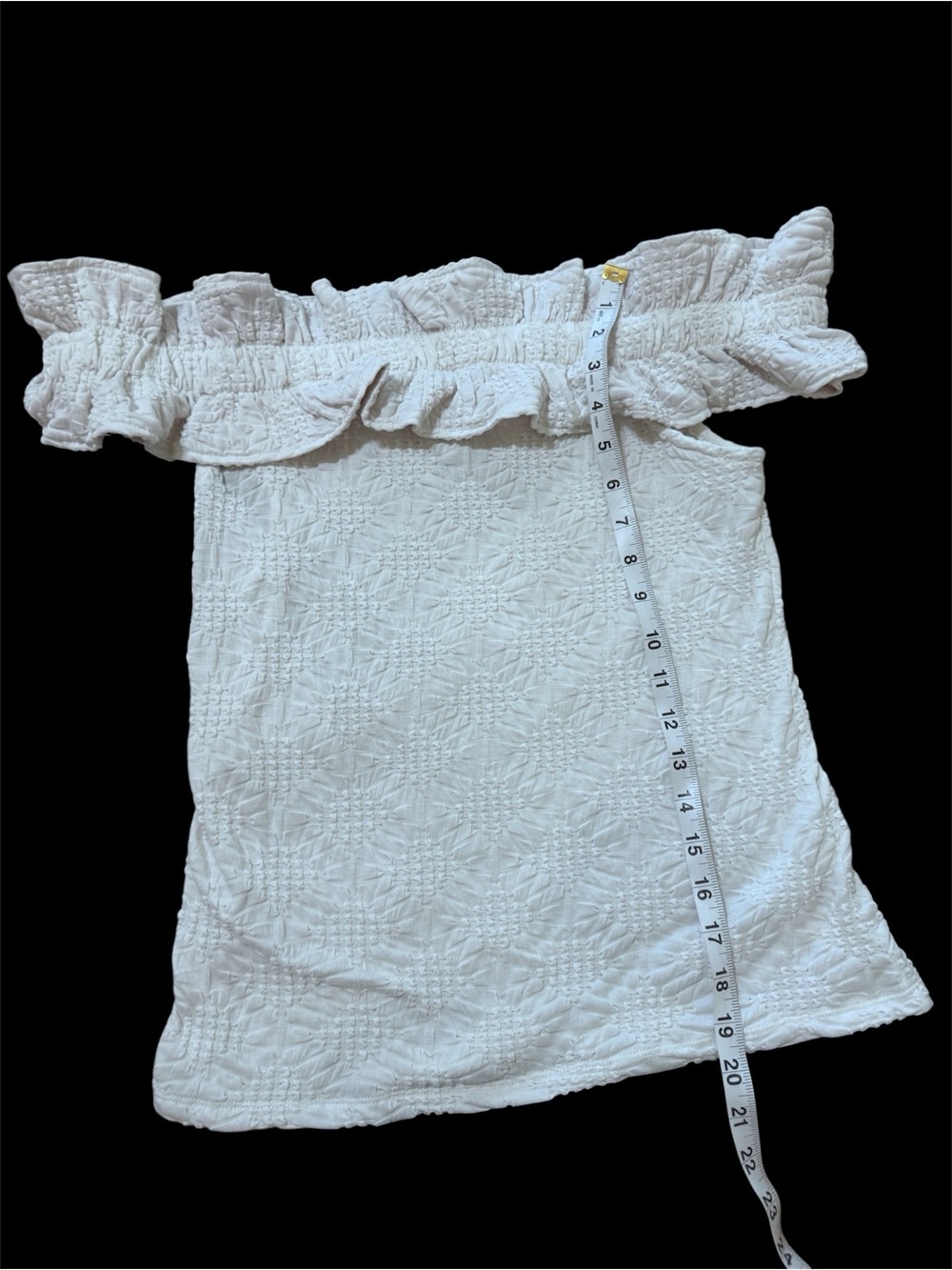 Maeve White Off-the-Shoulder Ruffle Camisole - Picture 3 of 7
